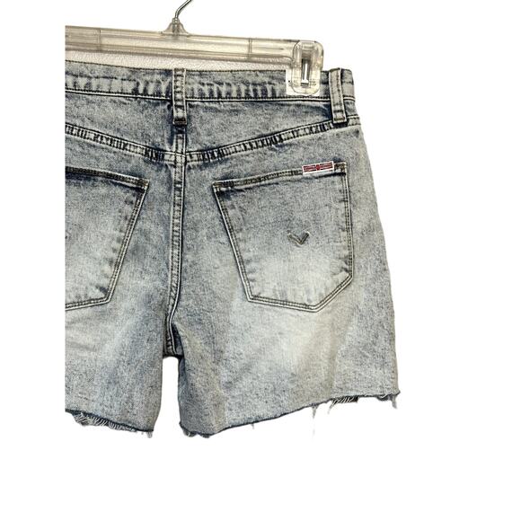 Hudson Kass Jean Shorts High Rise Fit Distressed Light Wash Blue Women's 25 NWT - Picture 8 of 12